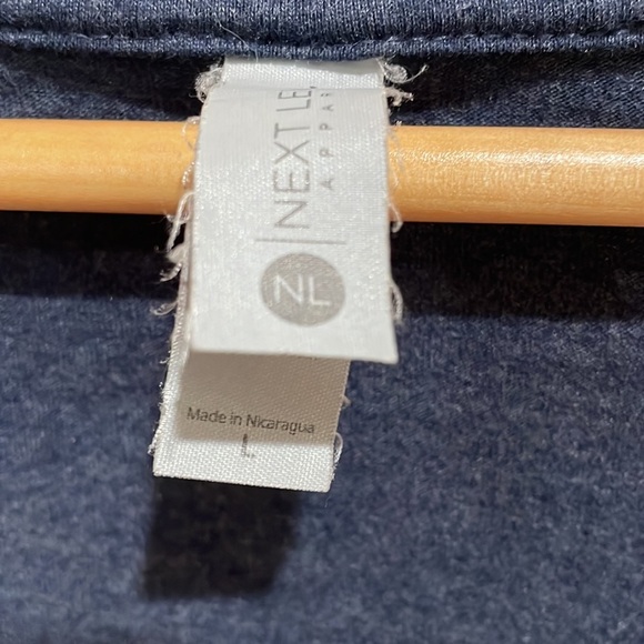 Next Level Apparel | "Wifey" V-Neck T-Shirt; Size Large; Navy Blue - Picture 4 of 7